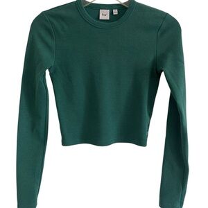 Aritzia TNA Ribbed Long Sleeve Crop Top Size XS